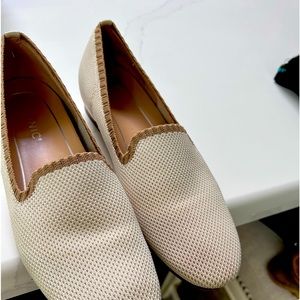 Cream Fabric Vionic Flats